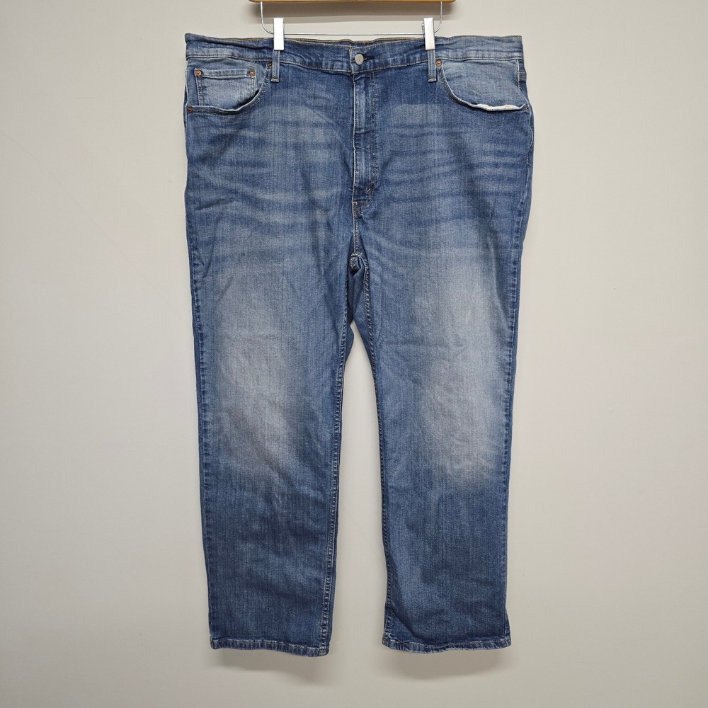 Levi's 559 Relaxed Straight Jeans Mens 48x32 (fits 45x30) Blue Stretch Denim
